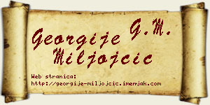 Georgije Miljojčić vizit kartica